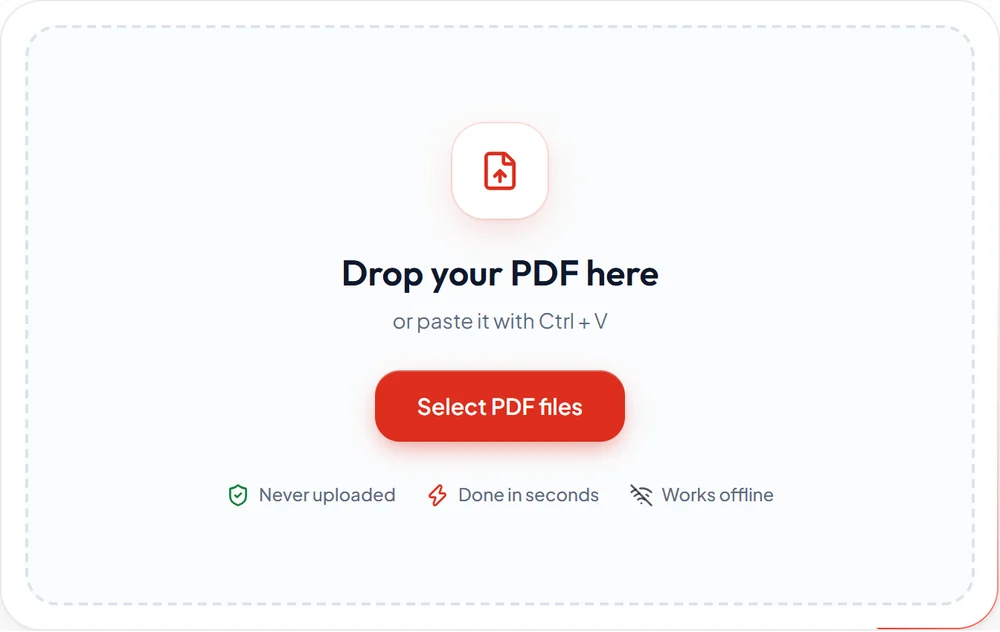Drop your PDF screen